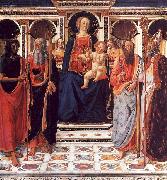 Cosimo Rosselli The Virgin and Child Enthroned with Saints oil